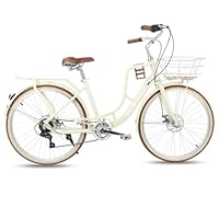 お買得、超美品❣あさひSANTOS26インチシティサイクル 前カゴ付き シティサイクル ベージュ 前カゴ付き 26インチ サイクルベース